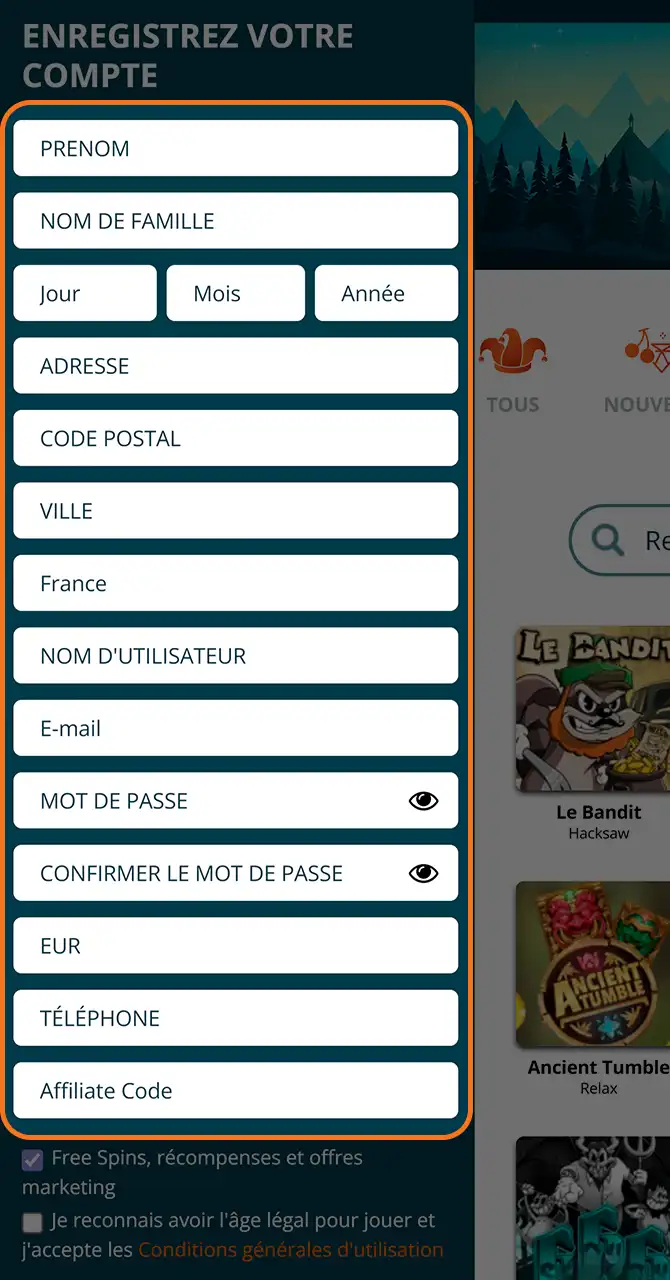 Créez votre compte Locowin rapidement et simplement.
