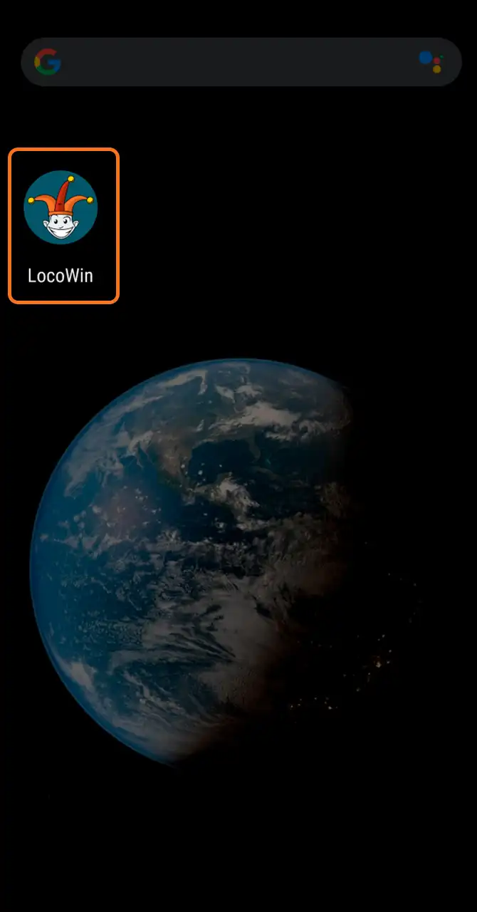 Ouvrez l'application tennis de Locowin.